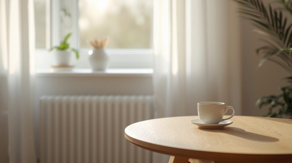 Spokojne wnętrze domu w porannym świetle – symbol rozsądnych wyborów